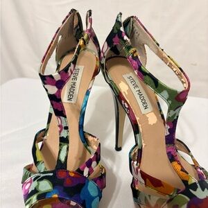 Steve Madden Multicolor Floral Heels